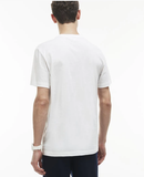 Lacoste Men's Crew Neck Graphic Crocodile Branding Cotton Jersey T-shirt Wht