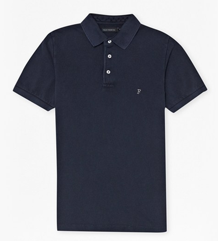French Connection Simple Garment Dye Polo Shirt